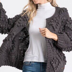 Popcorn cardigan - grey